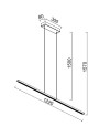 LINEAL * LÁMPARA LED 38W - NEGRO ARENADO